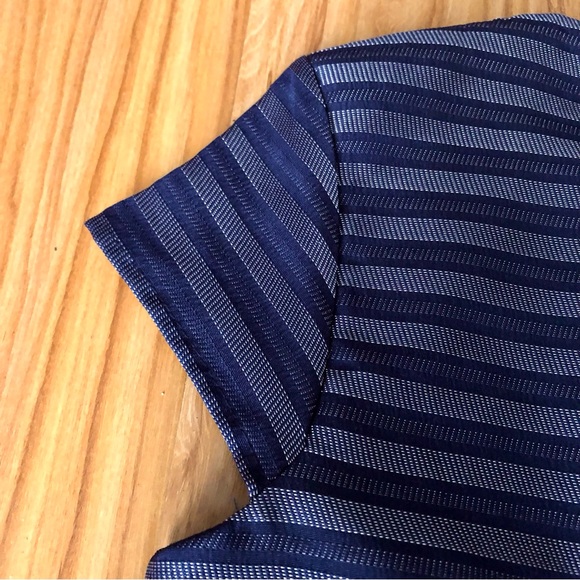 Elegant Striped Blue Dress - Picture 7 of 8